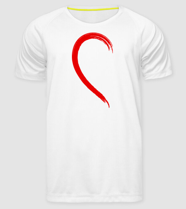 Inimă pereche dreapta model alb pe tricou