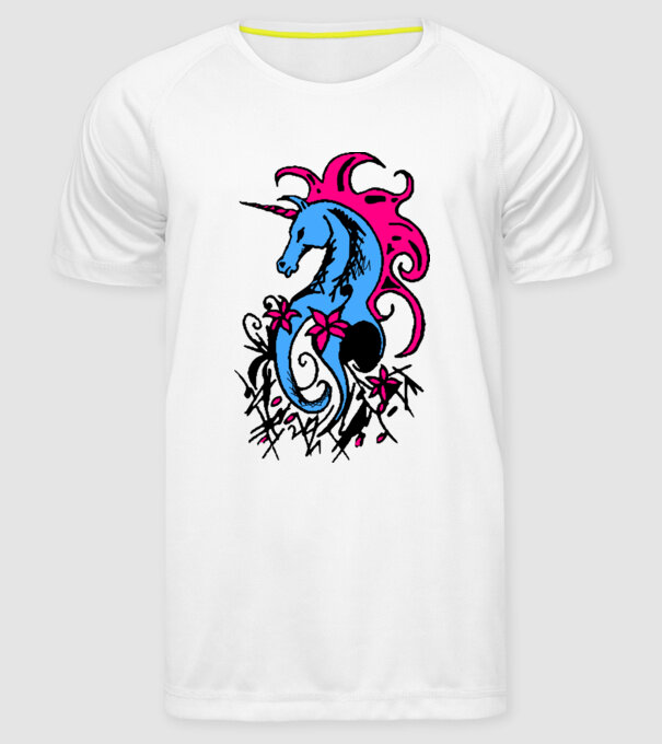 pegasus model alb pe tricou