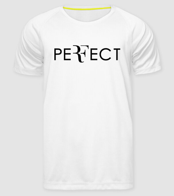 Perfect Federer model alb pe tricou