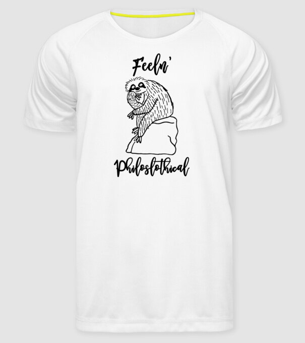 Philoslothical model alb pe tricou