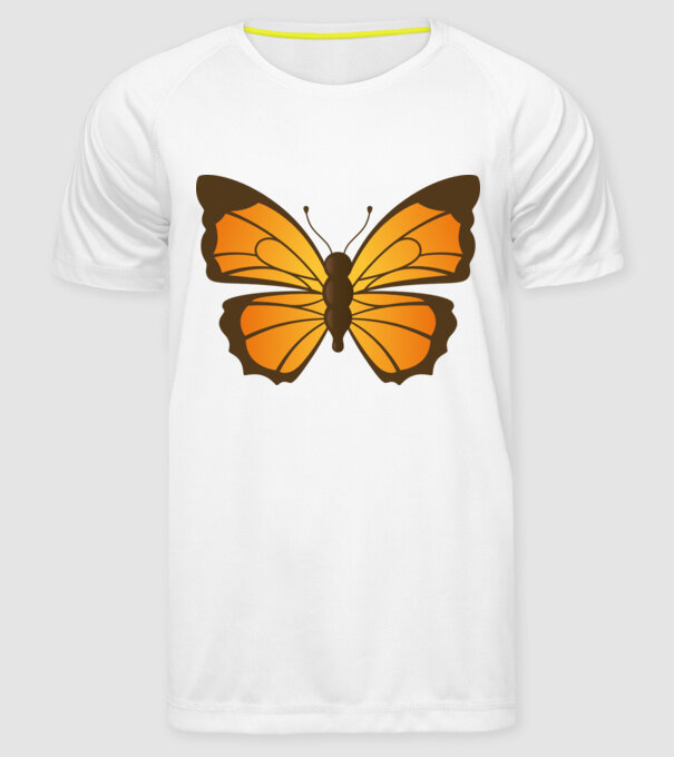 Butterfly model alb pe tricou