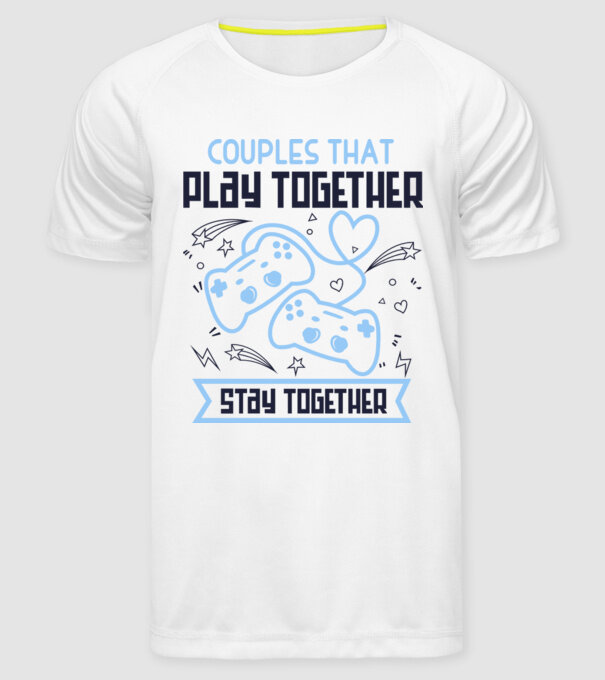 Play together model alb pe tricou