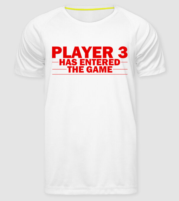 Player 3 entered the game model alb pe tricou