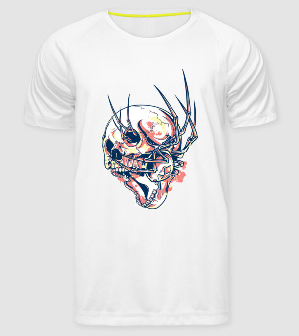 Păianjen model alb pe tricou