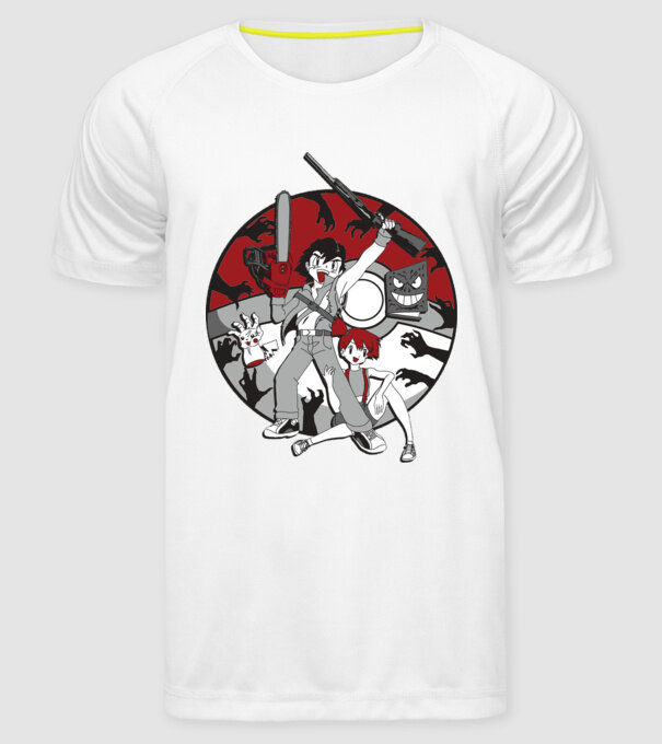 pokemon survive maki model alb pe tricou