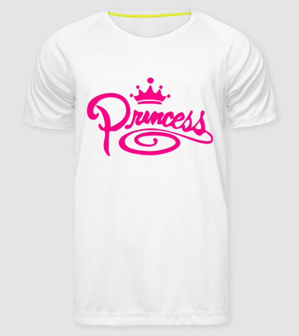 Princess model alb pe tricou