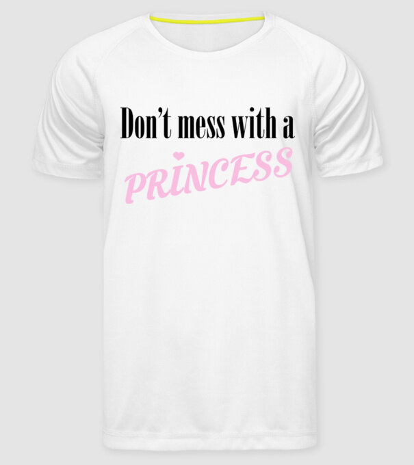 Princess model alb pe tricou