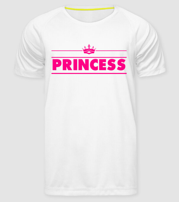 Princess model alb pe tricou