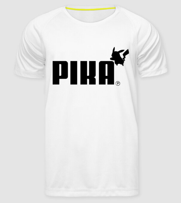 Puma Pikachu model alb pe tricou