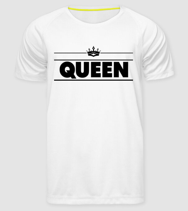 Queen model alb pe tricou