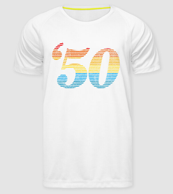 Retro Birthday 1950 model alb pe tricou