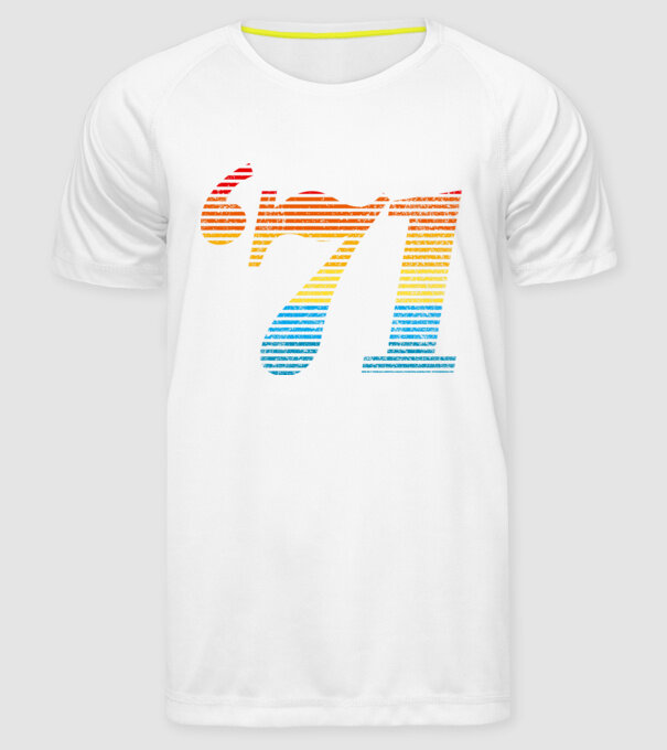 Retro Birthday 1971 model alb pe tricou