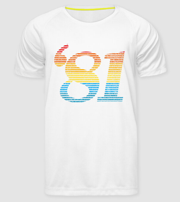 Retro Birthday 1981 model alb pe tricou