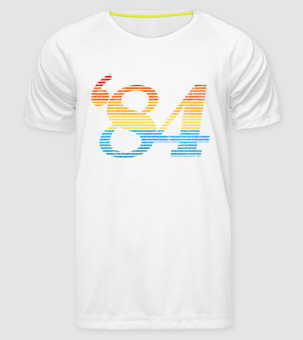 Retro Birthday 1984 model alb pe tricou