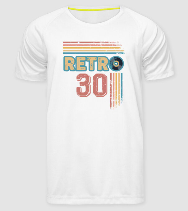 Retro 30 Birthday model alb pe tricou