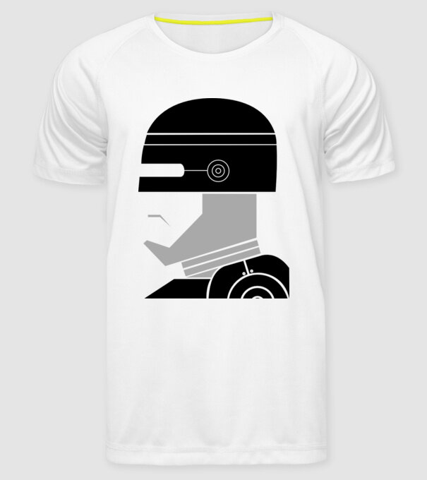 Robocop model alb pe tricou