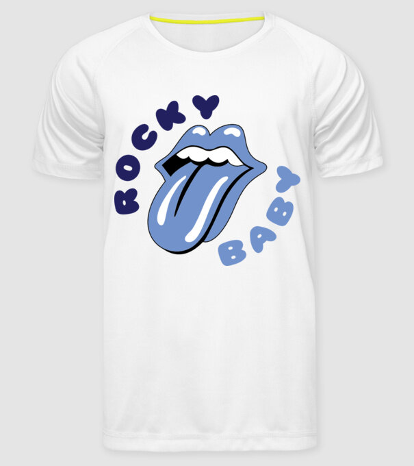 Rocky Baby model alb pe tricou