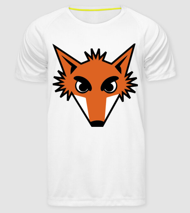 Vulpe model alb pe tricou