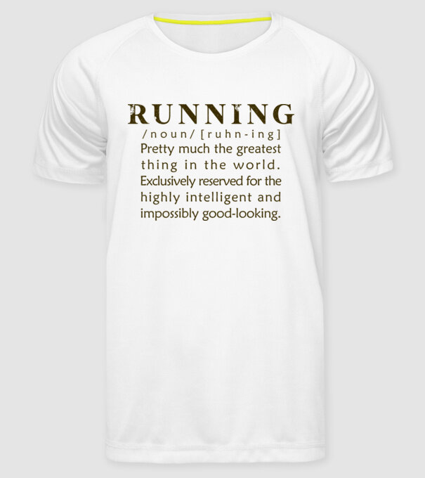 Running definition model alb pe tricou