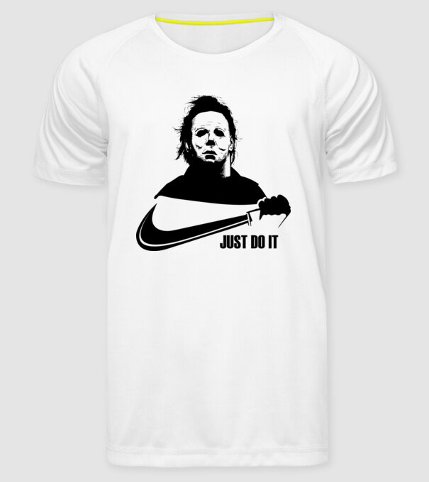 Serial killer model alb pe tricou