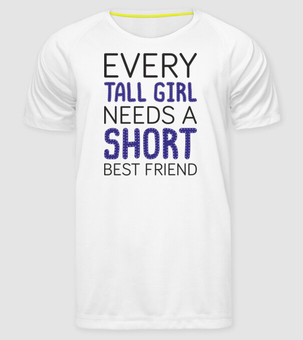 Short Freind model alb pe tricou