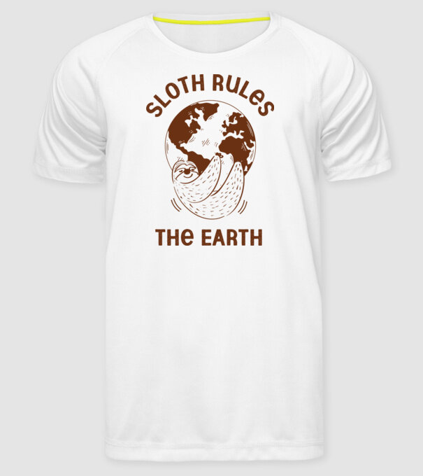 Sloth rules the world model alb pe tricou