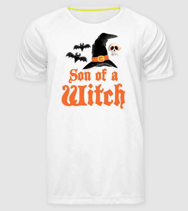 Son of a witch model alb pe tricou