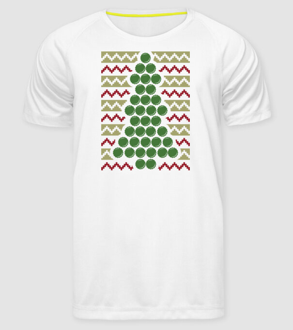 Pulover urât de Crăciun Capac bere model alb pe tricou
