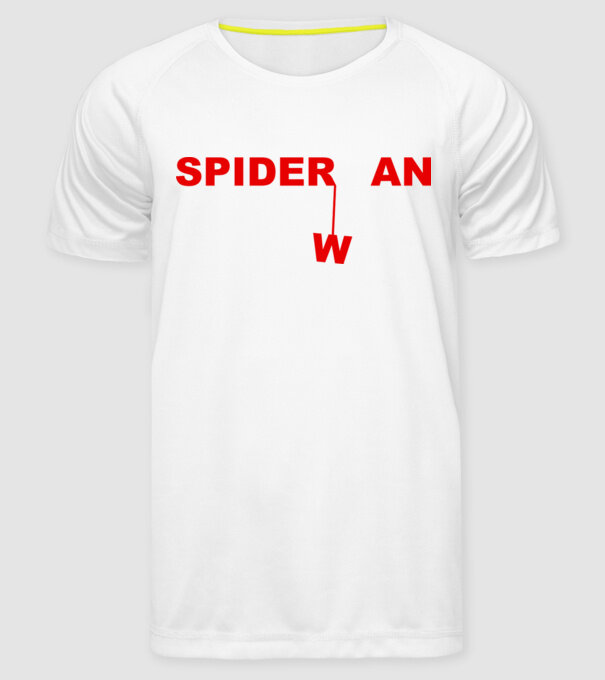 Spider wan model alb pe tricou