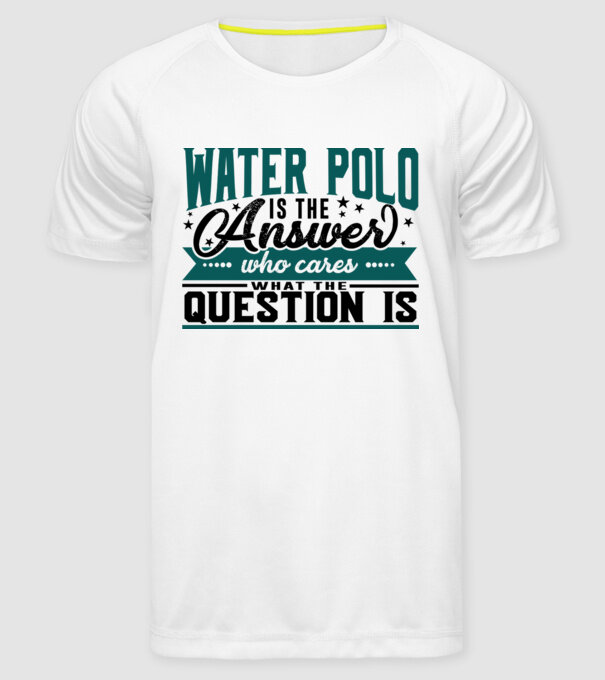 Sport is the answer JUCĂTOR POLO PE APĂ model alb pe tricou