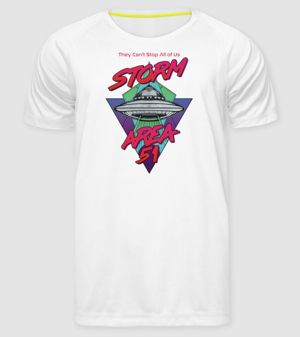 storm area 51 ufo model alb pe tricou
