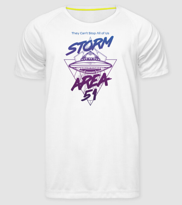 storm area 51 ufo purple model alb pe tricou