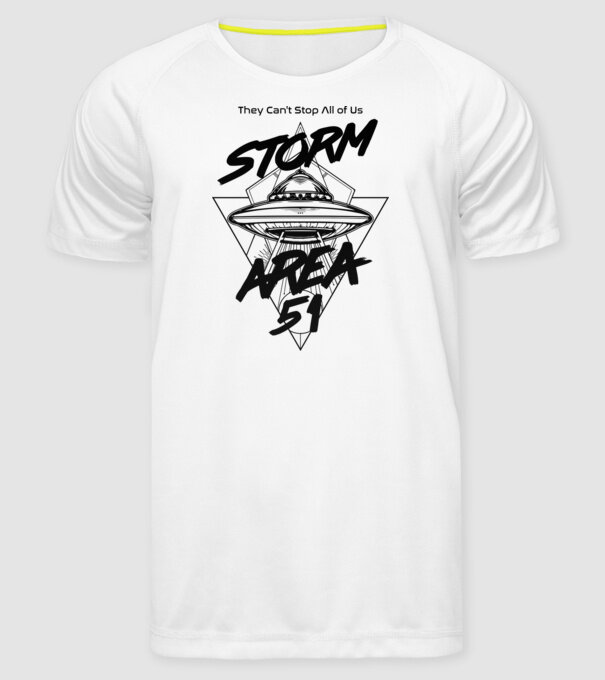 storm area ufo black model alb pe tricou