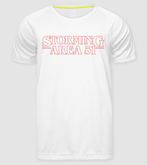 storming area 51 things outline model alb pe tricou