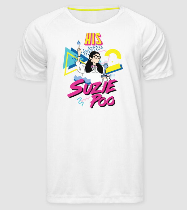 Stranger couple 80s retro Suzie model alb pe tricou