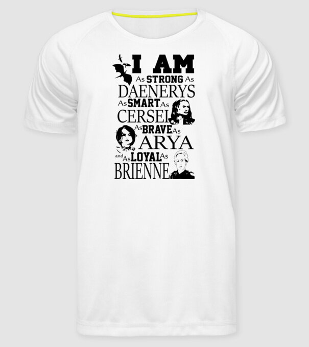 Strong as Daenerys model alb pe tricou