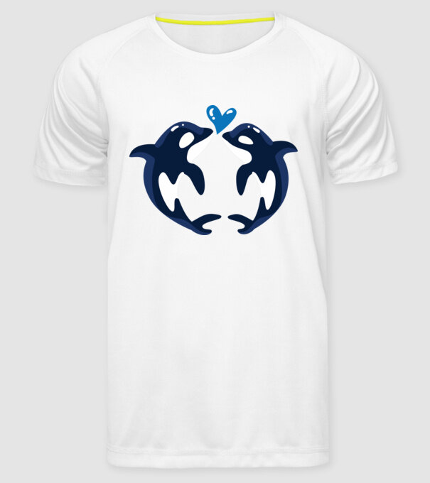 BALENE ÎNDRĂGOSTITE model alb pe tricou