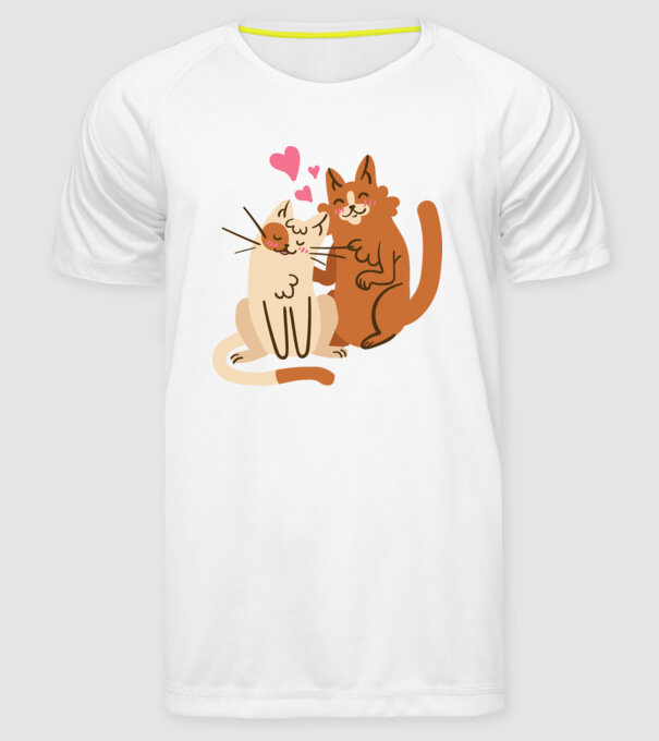 PISICUȚE ÎNDRĂGOSTITE 2 model alb pe tricou