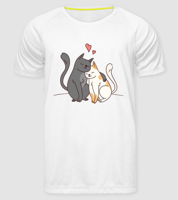 PISICUȚE ÎNDRĂGOSTITE 3 model alb pe tricou