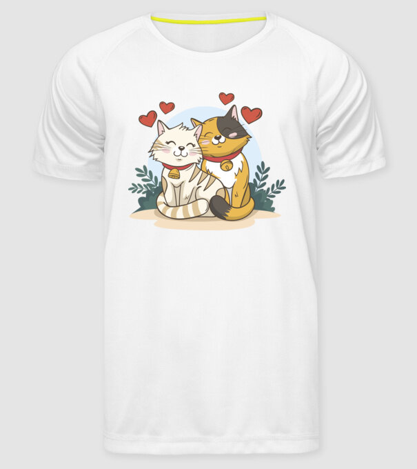PISICUȚE ÎNDRĂGOSTITE 4 model alb pe tricou