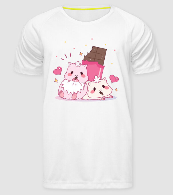 HAMSTERI ÎNDRĂGOSTIȚI 2 model alb pe tricou