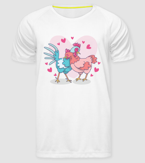 PUI ÎNDRĂGOSTIȚI model alb pe tricou