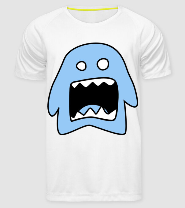 monstru model alb pe tricou