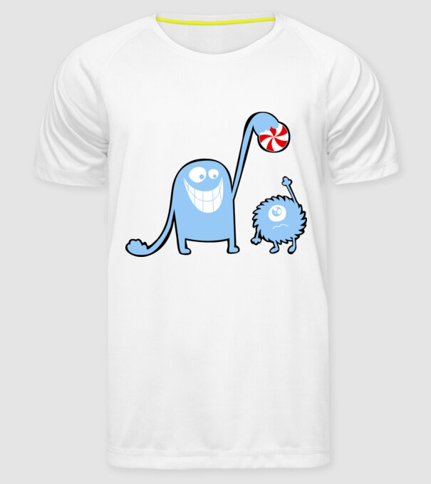 Szornyelde - Bomboană model alb pe tricou