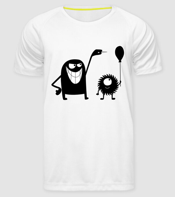 Szornyelde - Balon model alb pe tricou