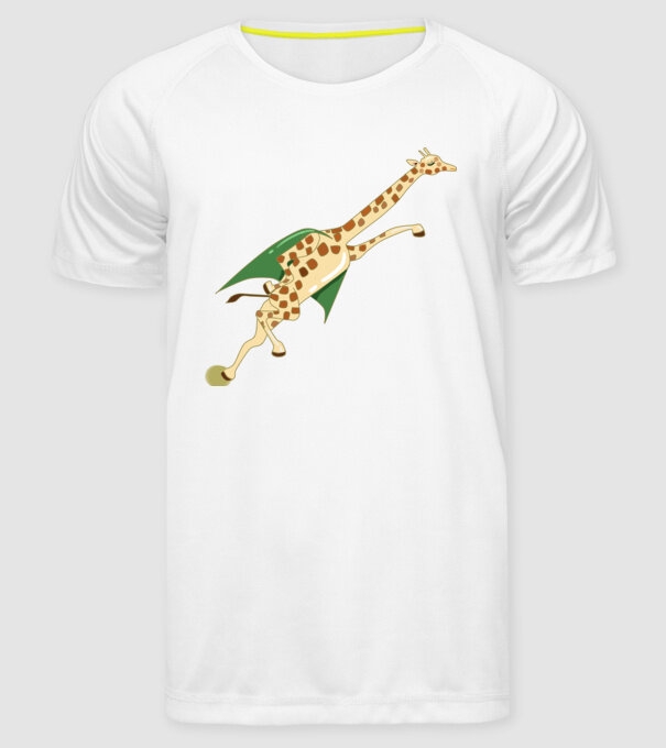Girafă Super model alb pe tricou
