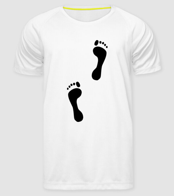 tălpi model alb pe tricou