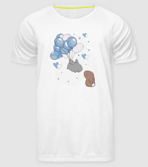 Tu ești melodia inimii mele iepurași model alb pe tricou