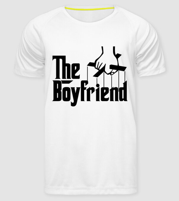 The Boyfriend model alb pe tricou