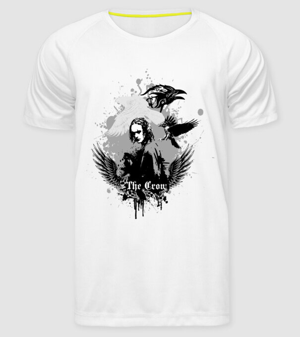The Crow model alb pe tricou